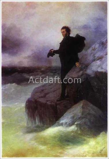 アイヴァゾフスキー【Ivan Aivazovsky and Ilya Repin. Pushkin's Farewell to the Sea】