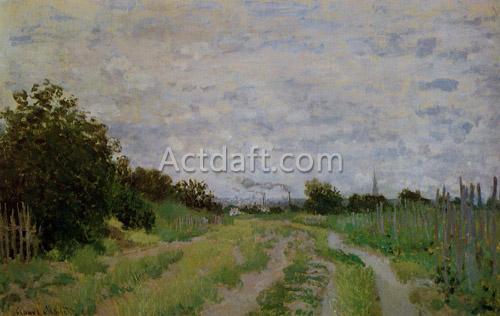 ブドウ畑を通る道、アルジャントゥイユ 1872
