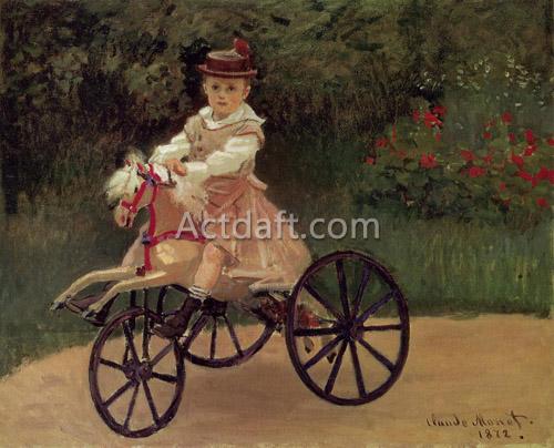 馬の三輪車に乗ったジャン･モネ 1872