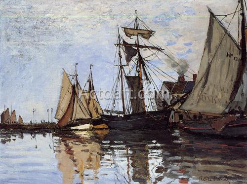 オンフルールの港のボート 1866