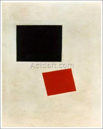 マレーヴィチ【黒い正方形と赤い正方形】