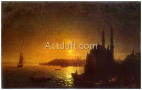 アイヴァゾフスキー【View of Constantinople by Moonlight】