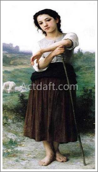 ブグロー【立てる若い羊飼い(Young Shepherdess Standing）】