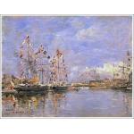 ブーダン【ドービル、旗で飾られた港の船（Deauville, Flag-Decked Ships in the Inner Harbor）】