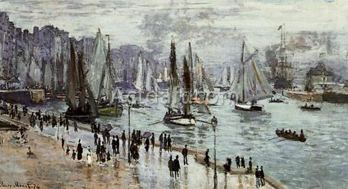 ル・アーヴル、出港する漁船団 1874