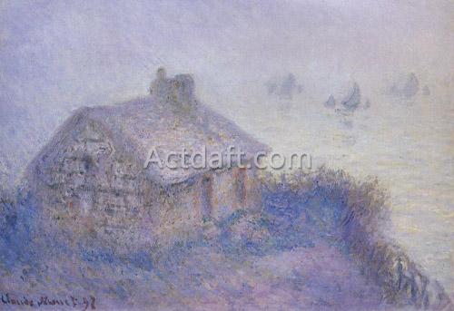 Customs House at Varengeville in the Fog (aka Blue Effect) 1897