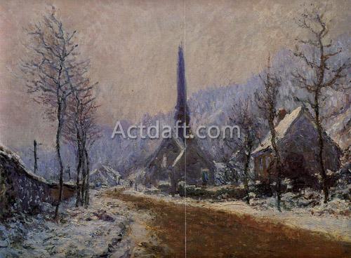 Church at Jeufosse Snowy Weather 1893