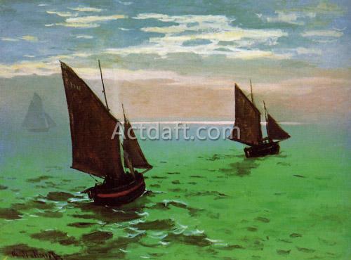 海上における漁船 1868-1869