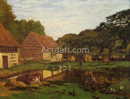 ノルマンディーの農家の庭 1863